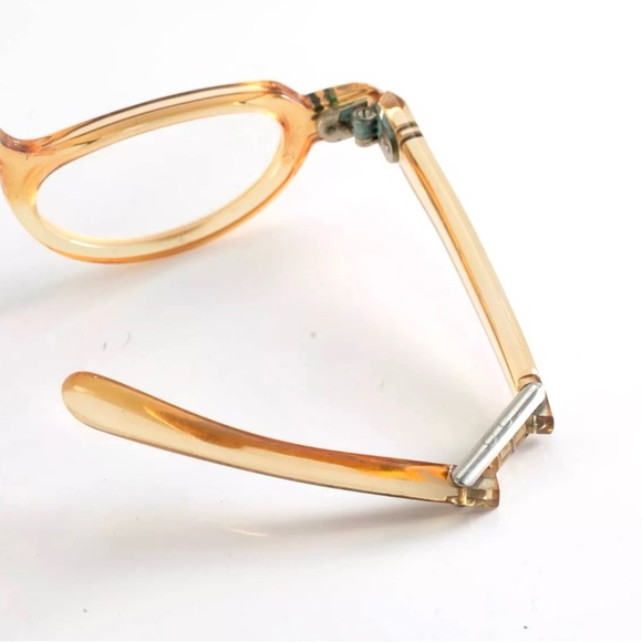 SALE Vntg 1960s Unisex Amber Frame Folding Librarian /Professor /Reading Glasses - Picture 9 of 10